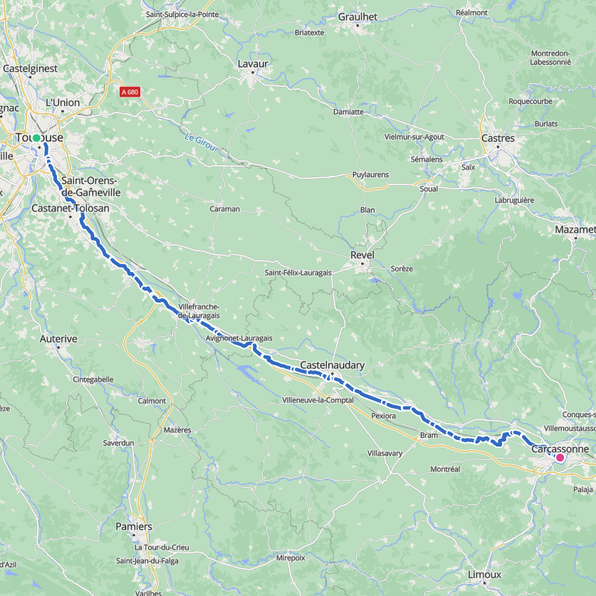 Carte de l’itinéraire