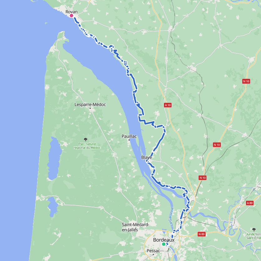 Carte de l’itinéraire