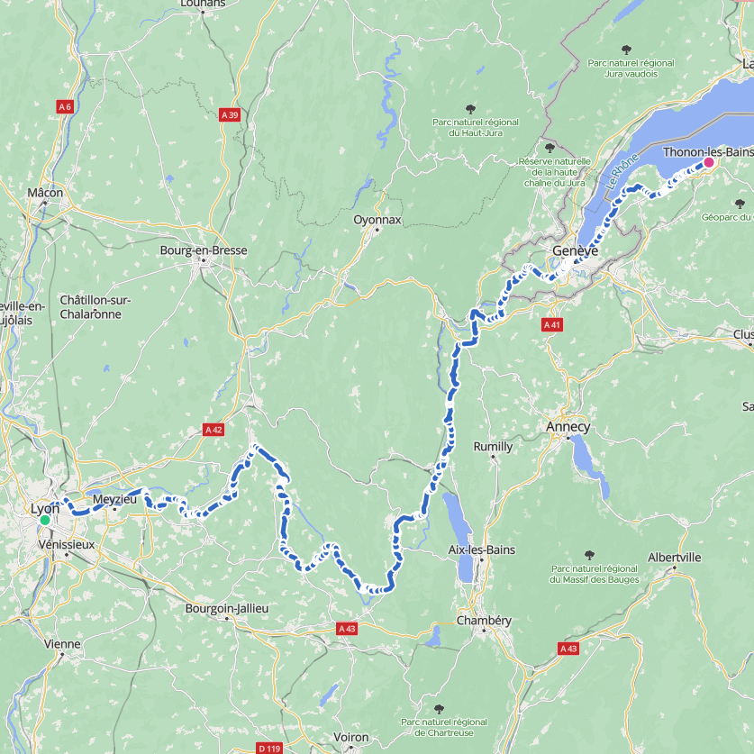 Carte de l’itinéraire