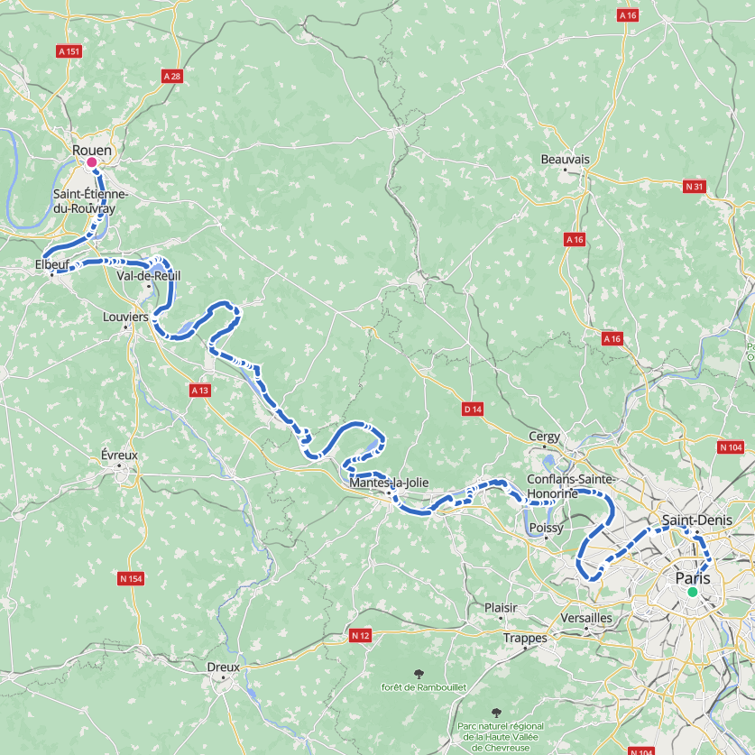 Carte de l’itinéraire