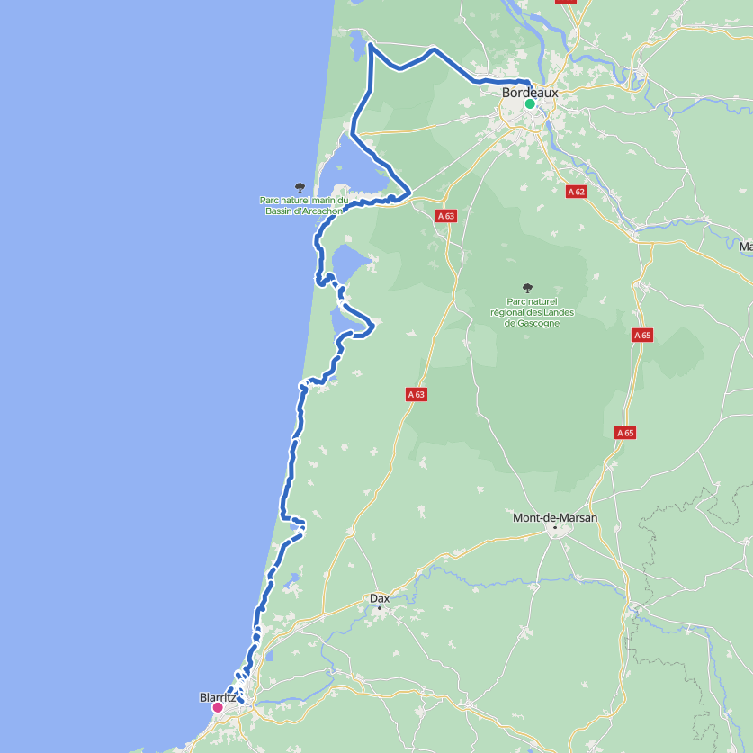 Carte de l’itinéraire