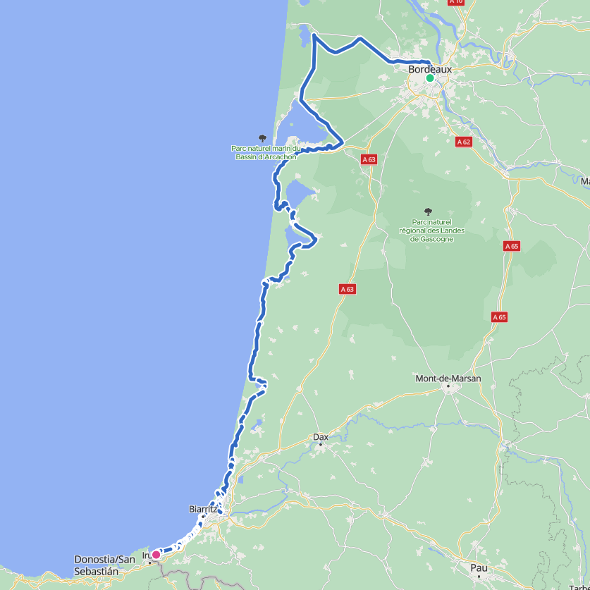 Carte de l’itinéraire