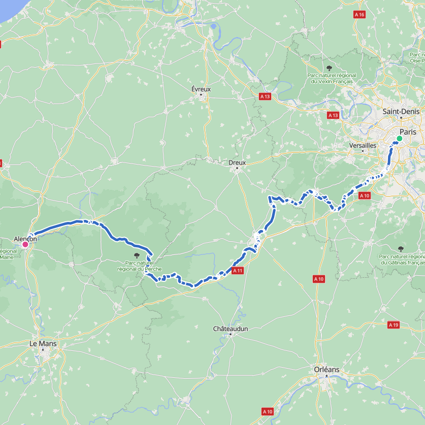 Carte de l’itinéraire