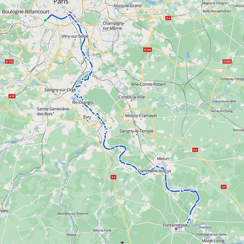 Carte de l’itinéraire
