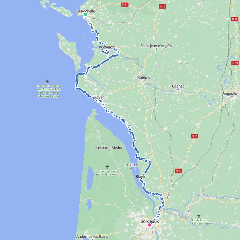 Carte de l’itinéraire