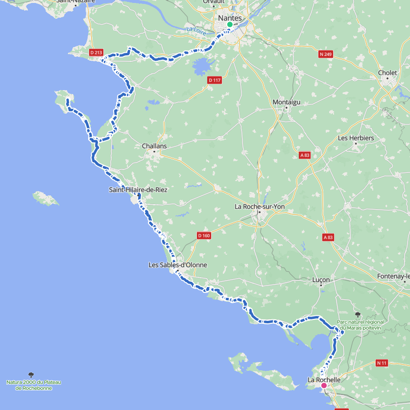 Carte de l’itinéraire