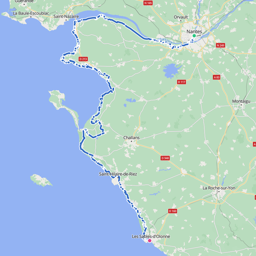 Carte de l’itinéraire